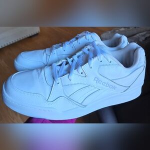 Sz 12 Men's REEBOK CLASSIC COURT ADVANCE White Leather Casual Shoes